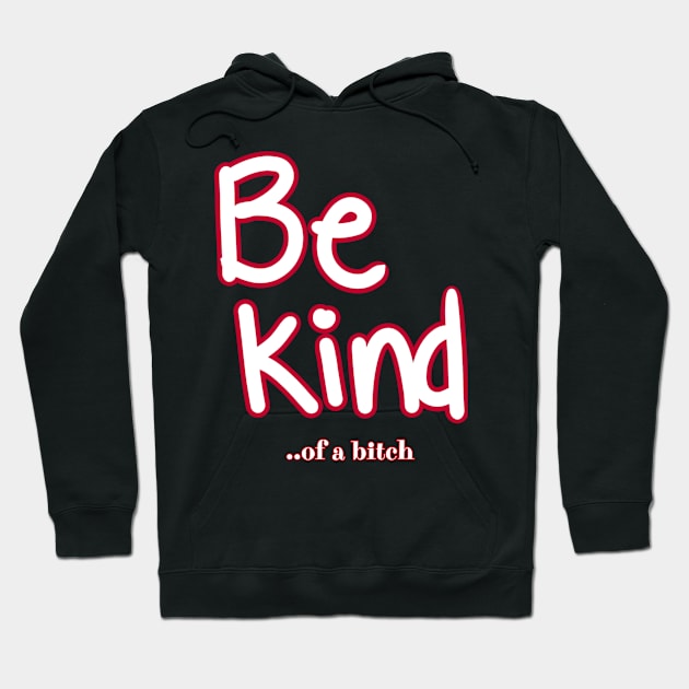 Be Kind Of A Bitch Funny Sarcastic Quote Hoodie by Aldrvnd